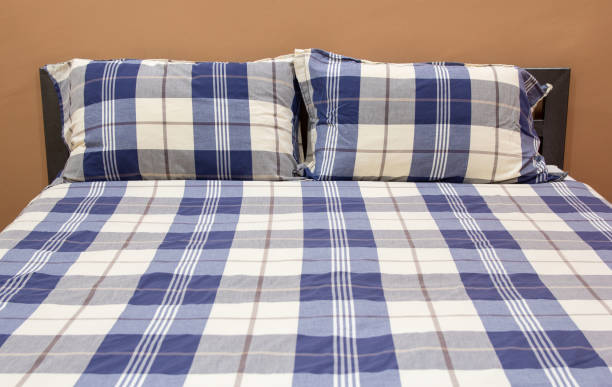 istock Plaid Bed with Pillow in The Bedroom Interior 1218169467