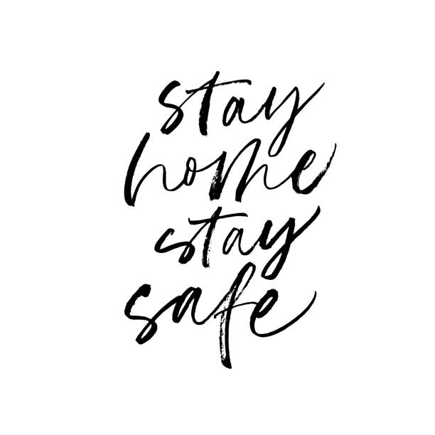 istock Stay home, stay safe vector lettering for self quarantine time. Protection or measure from coronavirus, COVID 19. 1218173862