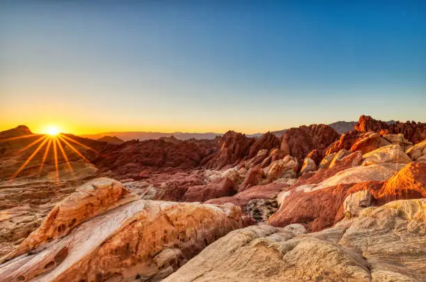 Photo of Valley of Fire State Park Landscape at Sunrise near Las Vegas, Nevada, USA