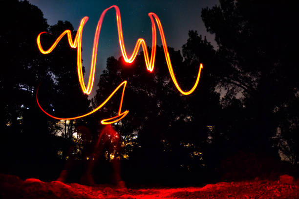 istock draws with lights in the forest 1218177335