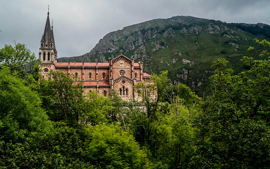 gothic church in the forest of Covadonga