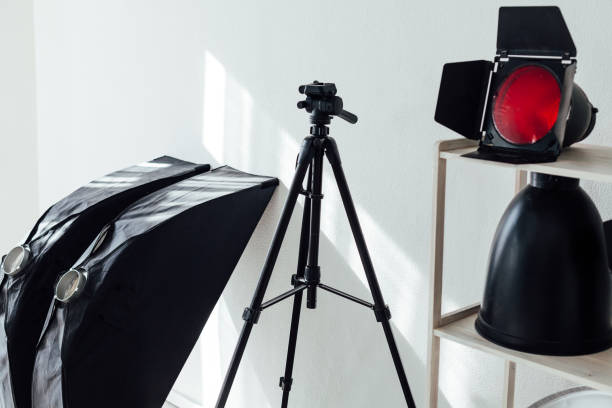 istock Photo studio equipment flash photographer accessories backgrounds 1218186891