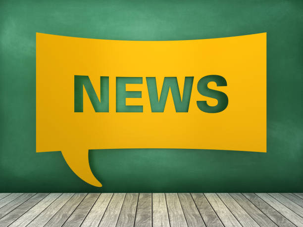 istock Speech Bubble with NEWS Word on Chalkboard - 3D Rendering 1218186928