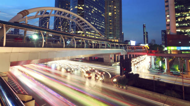 istock City night and car light colorful 1218187685