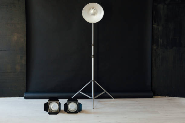 istock Photo studio equipment flash photographer accessories backgrounds 1218188483