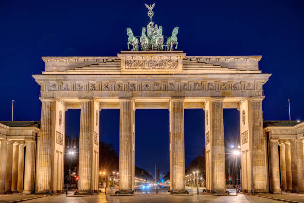 istock The illuminated Brandenburg Gate in Berlin 1218192298