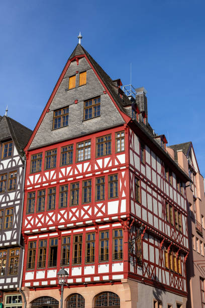 istock Traditional half-timbered house on Romerberg square 1218192314