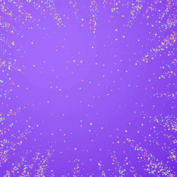 istock Festive confetti. Celebration stars. Colorful star 1218192346