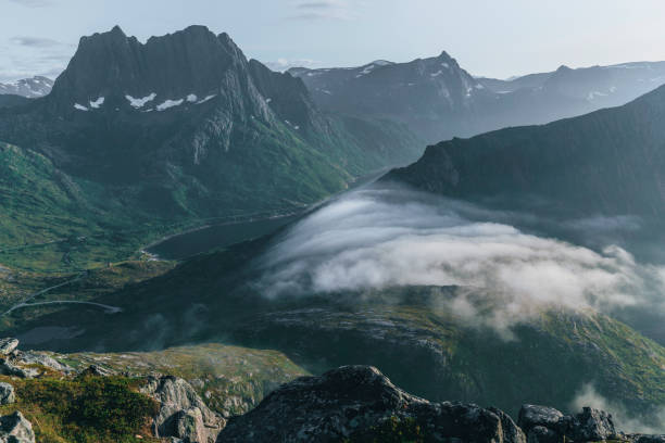 istock Scenic view on Senja Island from mountains 1218194604
