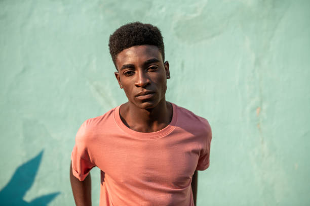 istock Portrait of a young handsome African man. 1218195672