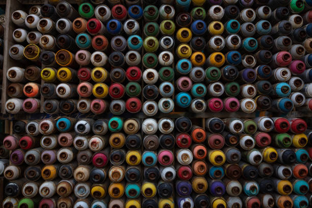 istock Used cans of spray paints 1218197663