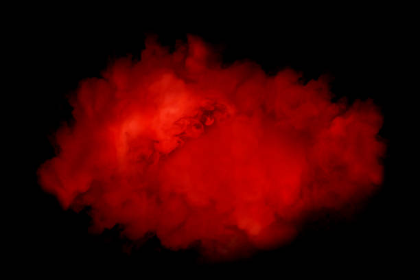 istock Abstract red art ink black water drops 1218199280