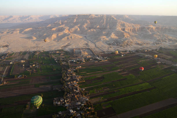 istock Balloon landscapes in Egypt at sunrise 1218200198