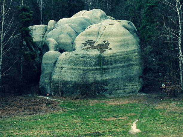 Sloni kameny, White stones rock formation at Lusatian mountains, north of Czech Republic