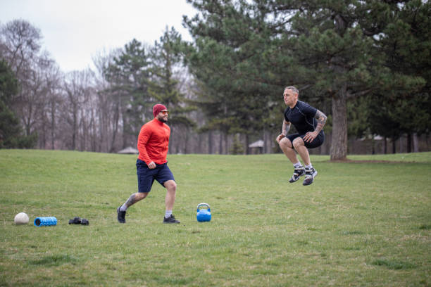 istock Rugby players exercise in nature 1218203310