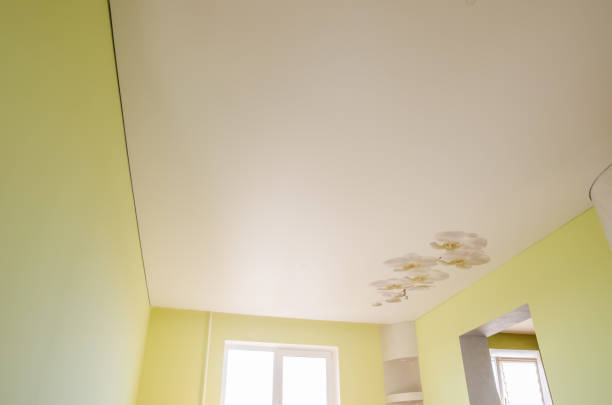 istock Beautiful stretch ceiling with an Orchid flower 1218205347