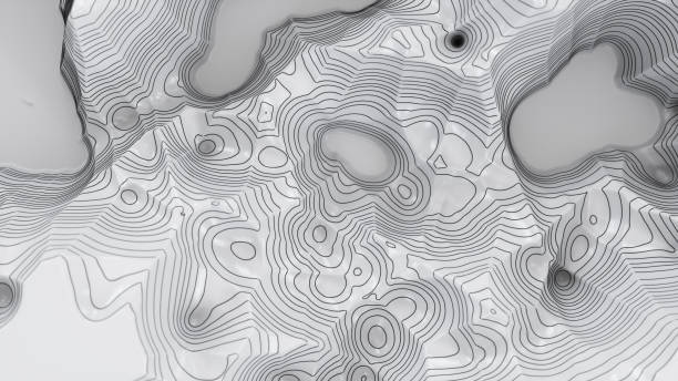 istock White three-dimensional topographic map. Contour lines on a topographic map. Studying the geography of the area: hills, mountains and plains. Cartography concept background, 3d illustration 1218207440