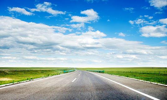 Highway across the prairies