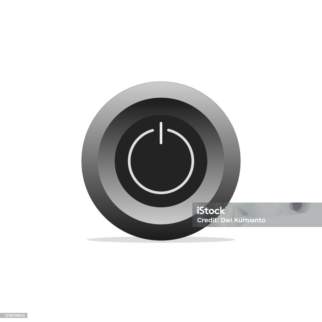 Vector Illustration Of Power Button For Electronics Stock Illustration ...