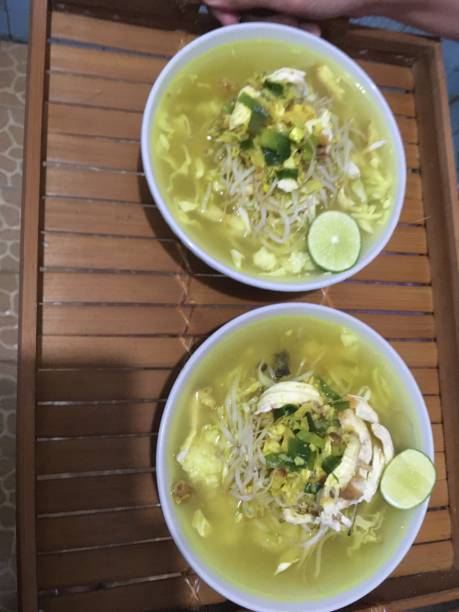 istock Indonesian chicken soup with rice and vegetables 1218210829
