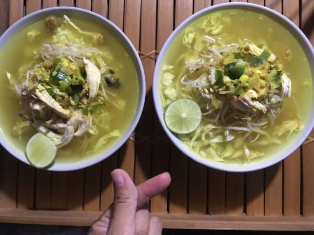 istock Indonesian chicken soup with rice and vegetables 1218212889