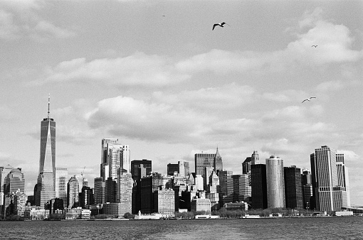 Financial District from Liberty Island ferry
