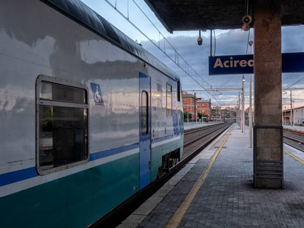 istock Passenger train on the railway. Railway transport. 1218214397