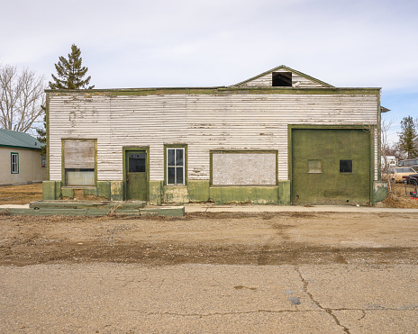 Abandoned Service Station in Champion, Alberta, Canada