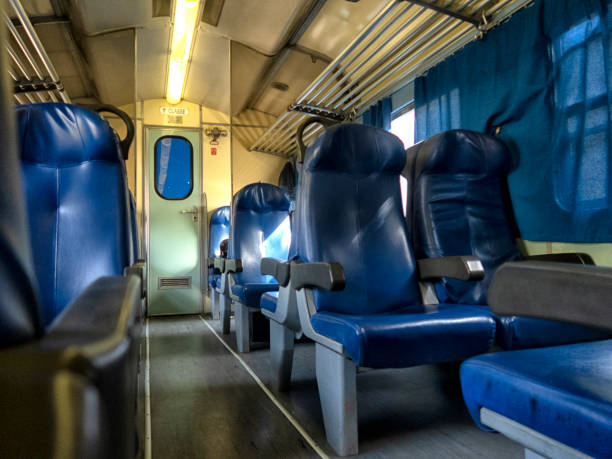 istock Passenger train on the railway. Railway transport. 1218221291