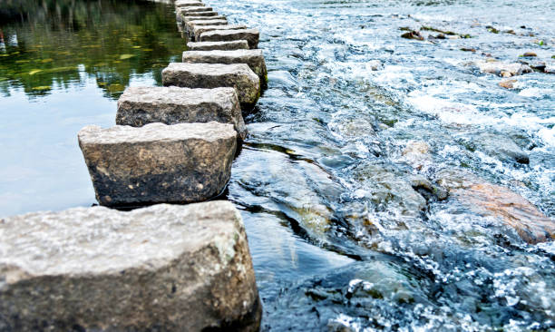istock Stepping stones on the water 1218230554