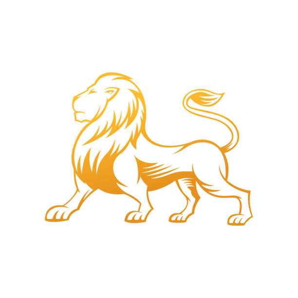 istock Lion Logo Vector Design Illustrator. Vintage Luxury Lion Head Logo Design Template. Abstract Lion Shield Logo Vector Design 1218231507