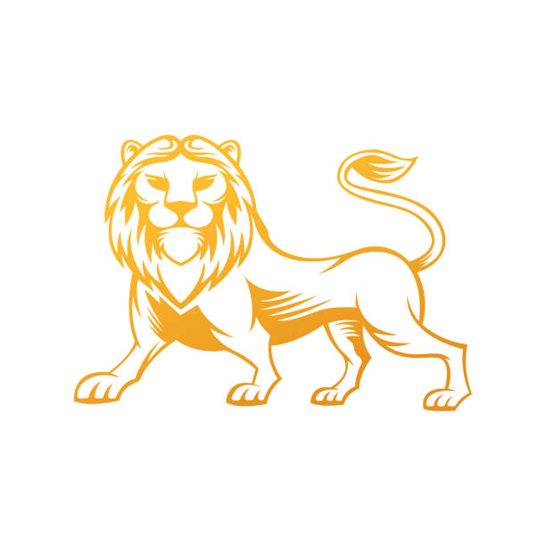 istock Lion Logo Vector Design Illustrator. Vintage Luxury Lion Head Logo Design Template. Abstract Lion Shield Logo Vector Design 1218231846
