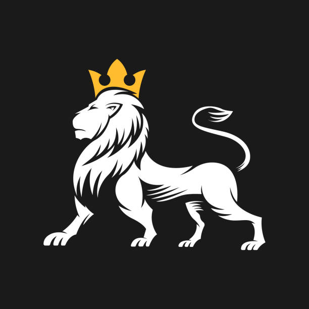 ilustraciones, imágenes clip art, dibujos animados e iconos de stock de ilustrador de diseño vectorial de logotipo sortededez de león. plantilla de diseño de logotipo de cabeza de león de lujo vintage. diseño vectorial de logotipo de escudo de león abstracto - leo
