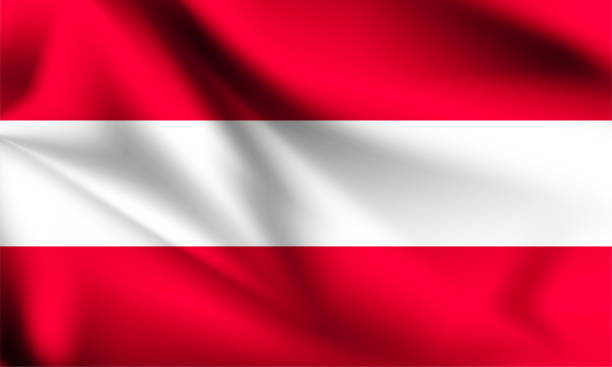 istock Austria flag blowing in the wind. part of a series. Austria waving flag. 1218233450