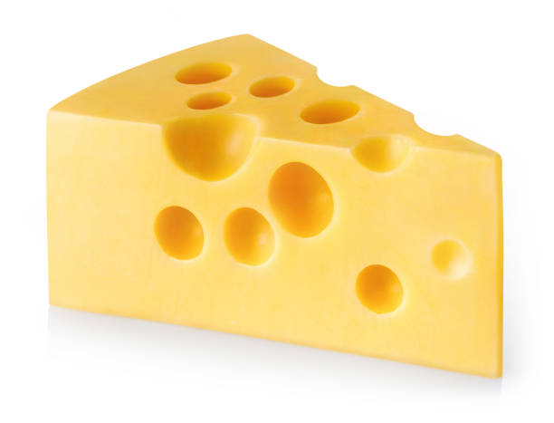 kawałek sera na białym - cheese portion emmental cheese yellow zdjęcia i obrazy z banku zdjęć