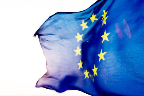 istock European union flag waving in the wind 1218234986