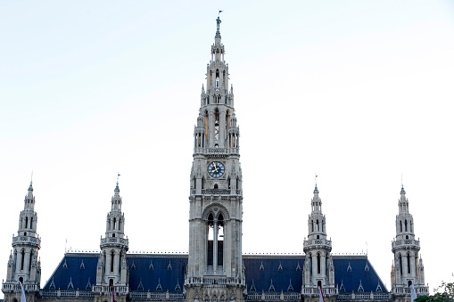 The towers of Wiener Rathaus Vienna City Hall, Austria