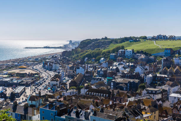 istock Aerial view of Hastings, UK 1218242749