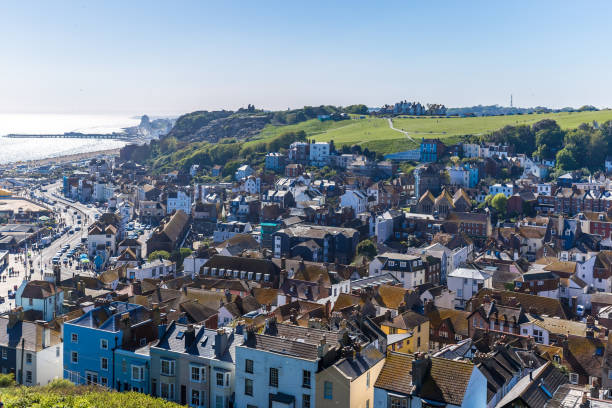 istock Aerial view of Hastings, UK 1218242771