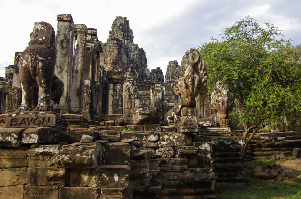 Ancient Bayon Temple in Angkor Wat, Siem Reap, Cambodia