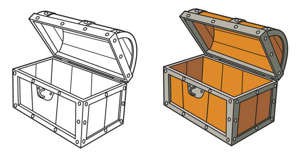 Treasure Chest Vector Treasure Chest chest stock illustrations