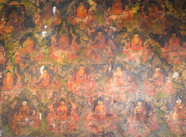 istock Tibetan Buddhism wall art 7th Century 1218254657