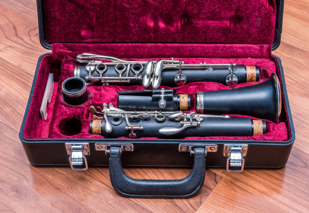 istock Unassembled bb clarinet parts in the case 1218255078