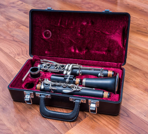 istock Unassembled bb clarinet parts in the case 1218255085