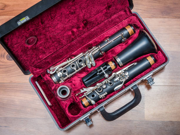 istock Unassembled bb clarinet parts in the case 1218255088