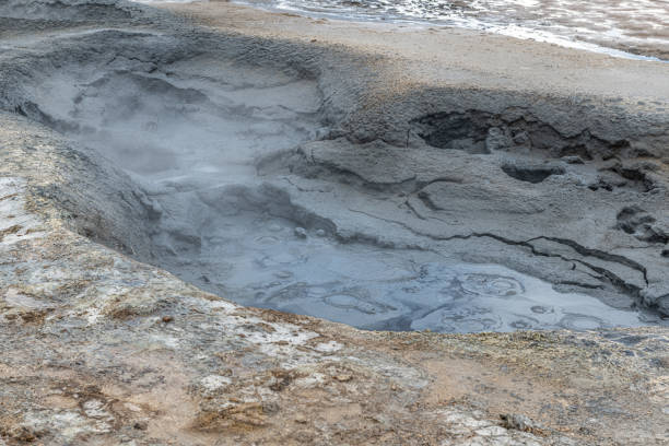 istock Mud Pots in the Hverir Geothermal Area, Iceland 1218255965