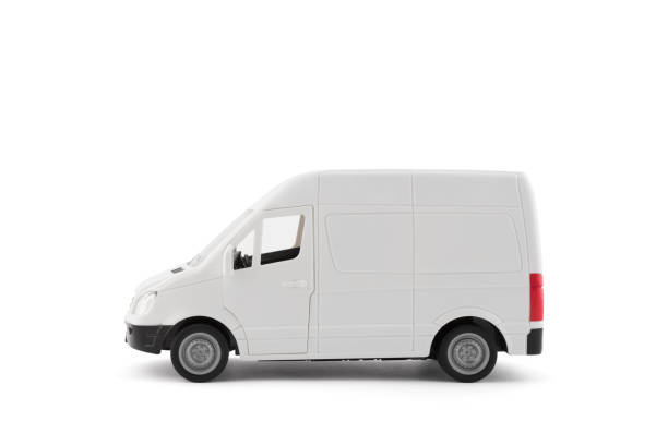 istock Transport white van car on white background with clipping path 1218258133