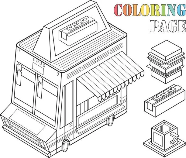 Vector illustration of Coloring book