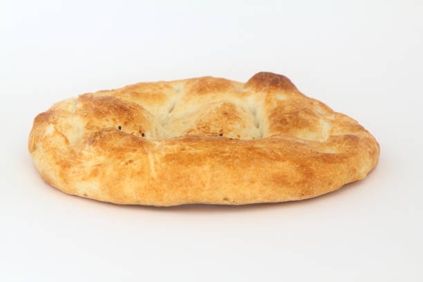 istock Turkish ramadan pita bread, isolated on white background. 1218258350