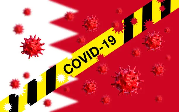 Photo of Concept Coronavirus COVID-19 engulfing Bahrain